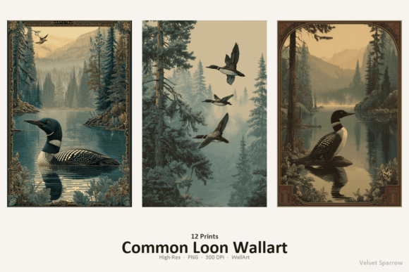 Download Common Loon Wallart - Wallart Collection