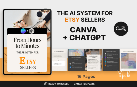 Download AI Etsy Seller Guide, Canva Template - Etsy seller Collection