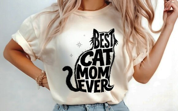 Download Best Cat Mom Ever Mama Shirt Design PNG - Mama shirt design Collection